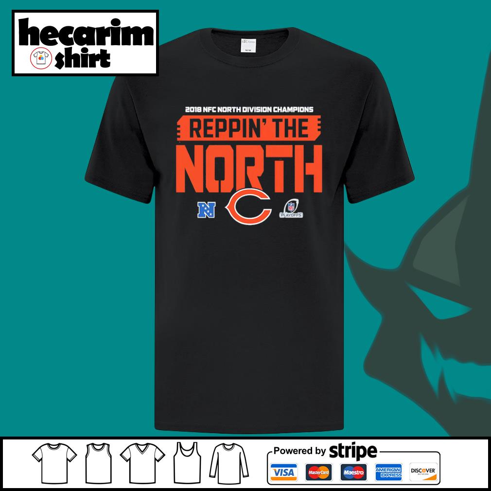 Chicago bears store 2018 nfc north division champions reppin the north  shirt, hoodie, sweater, long sleeve and tank top