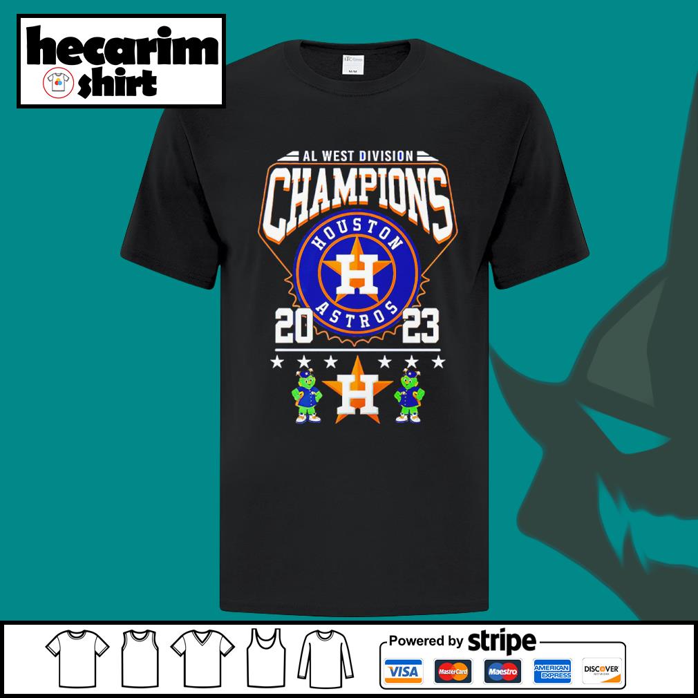 Premium houston Astros Al West Division Champions 2023 mascots T-shirt,  hoodie, sweater, long sleeve and tank top